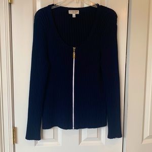 St. John Sport zip up Navy sweater